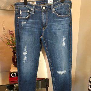 Adriano Goldschmed Blue Cotton Legging Ankle Jeans